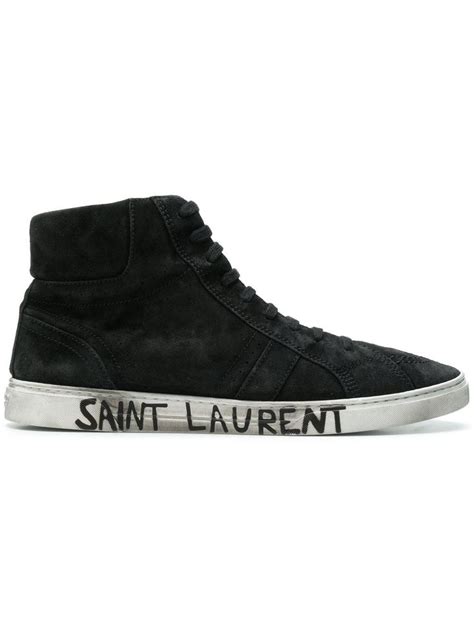 saint laurent shoes men's high tops|farfetch st laurent sneakers.